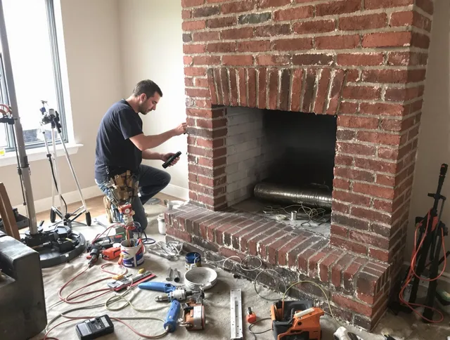 Rancho Palos Verdes Chimney Sweep specialist finalizing chimney liner service in Rancho Palos Verdes, CA