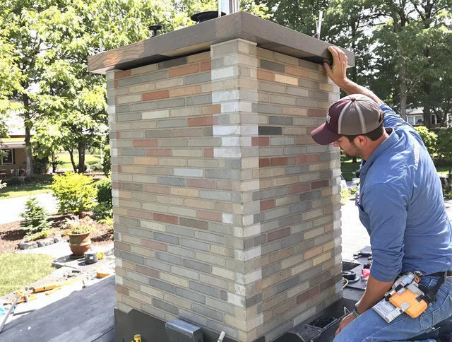 Rancho Palos Verdes Chimney Sweep completing a modern chimney remodel in Rancho Palos Verdes, CA