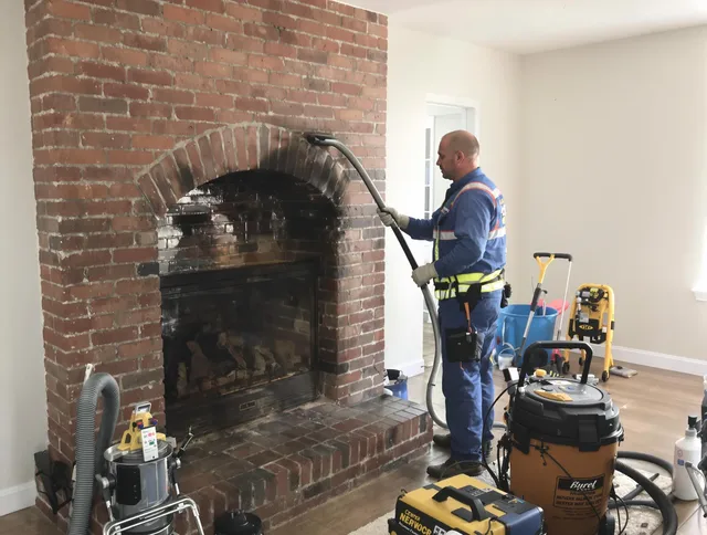 Rancho Palos Verdes Chimney Sweep expert performing detailed chimney sweep in Rancho Palos Verdes, CA